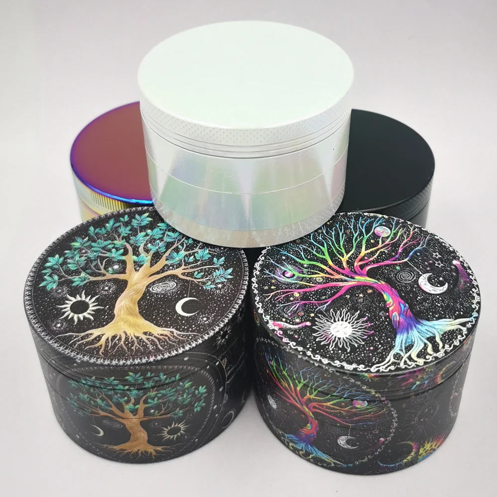2.5" (63mm) 4-Layer Metal Herb Grinder — Zinc Alloy Tobacco & Spice Crusher for Smoking Accessories
