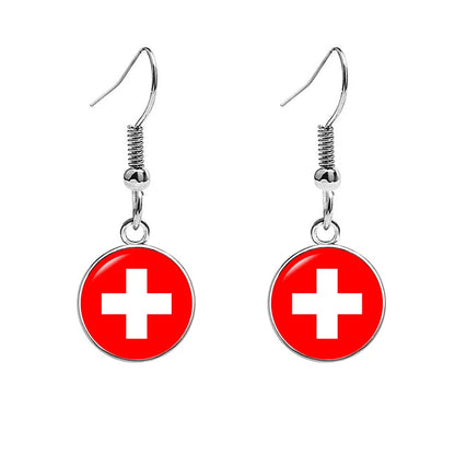 South & North America Flag Earrings - Patriotic Country Pride Drop Dangle Jewelry Gifts for Women