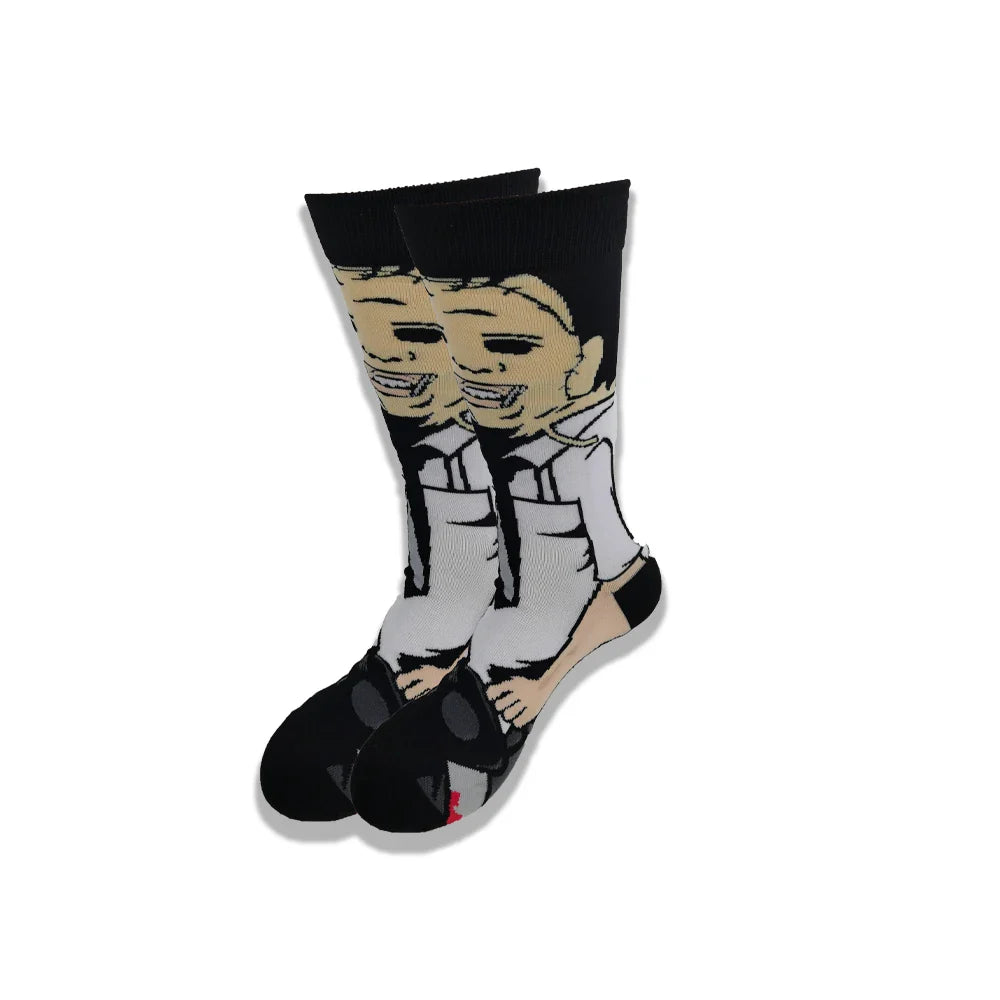 Cartoon Animation Fashion Socks for Men & Women – Autumn Winter Street Style Trendy Casual Combed Cotton Socks