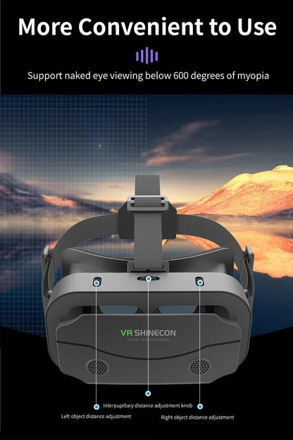 VR Glasses Virtual Reality Headset – 3D Lenses Smart Goggles for Smartphones, Mobile Game Accessory