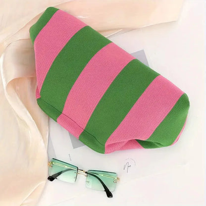 Summer Woven Crochet Clutch Bag – Women’s Cute Ruched Cloud Handbag, Casual Colorblock Purse