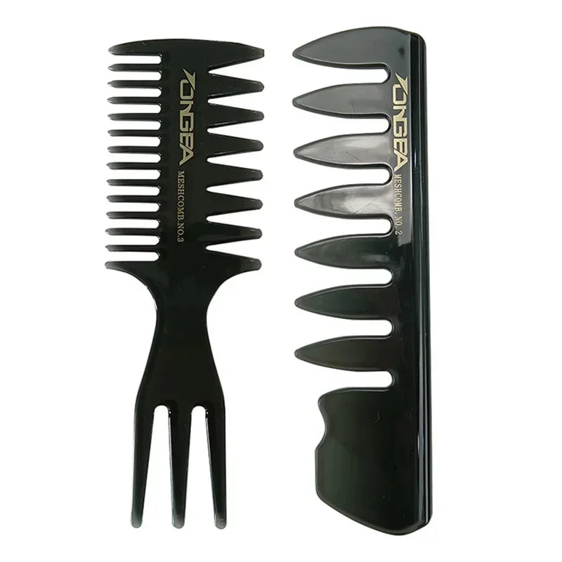 Men's Professional Wide Tooth Hair Comb & Brush – Barber-Grade Hair Styling Tool for Men