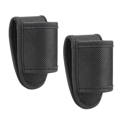 Flashlight Holster Pouch - Open Top Nylon Duty Belt Holder Case for D Cell & Compact Handheld Flashlights