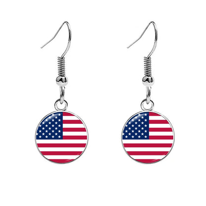 France National Flag Earrings - Multicolor Country Flag Jewelry for Women, Travel Pride & Celebration Gifts