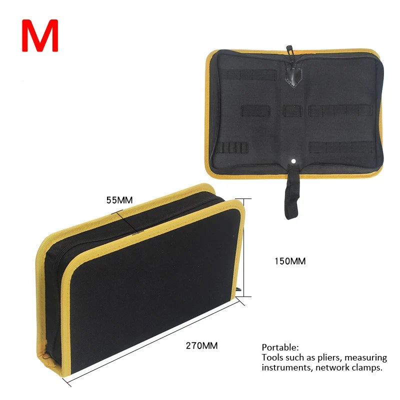 Multifunction Oxford Canvas Tool Bag - Portable Hardware Organizer Pouch for Screws, Nails & Repair Tools