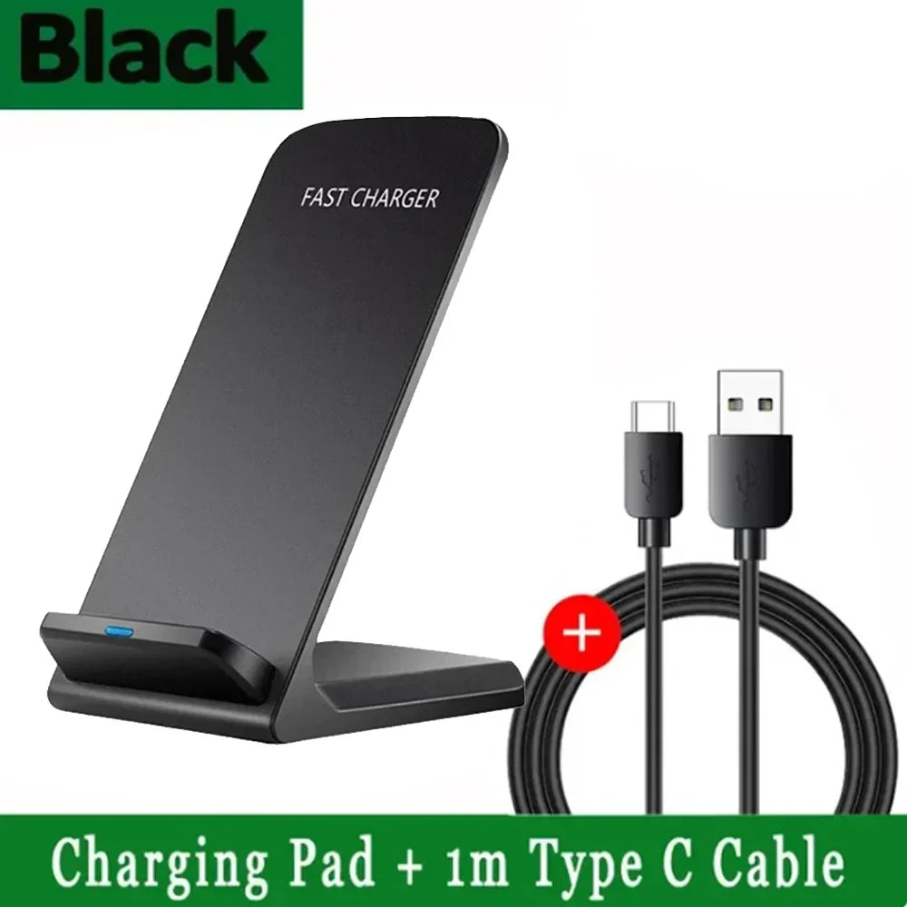30W Wireless Charger Stand - Fast Charging Pad Dock for iPhone 17/16/15/14/13, Samsung & Xiaomi