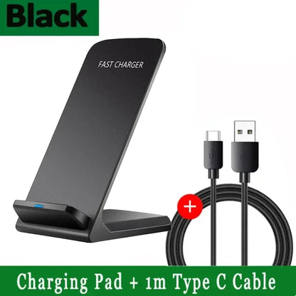 30W Wireless Charger Stand - Fast Charging Pad Dock for iPhone 17/16/15/14/13, Samsung & Xiaomi