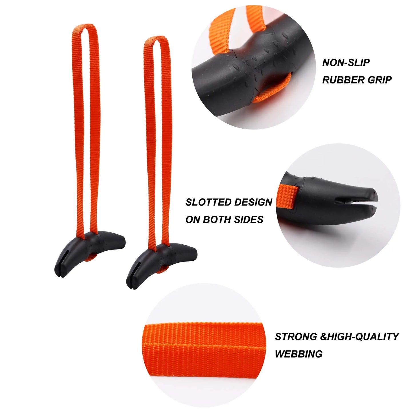 Heavy Duty Gym Pull Up Handles with Rubber Grip - Cable Machine Handles for Weightlifting and Gym Equipment - Durable and Comfortable