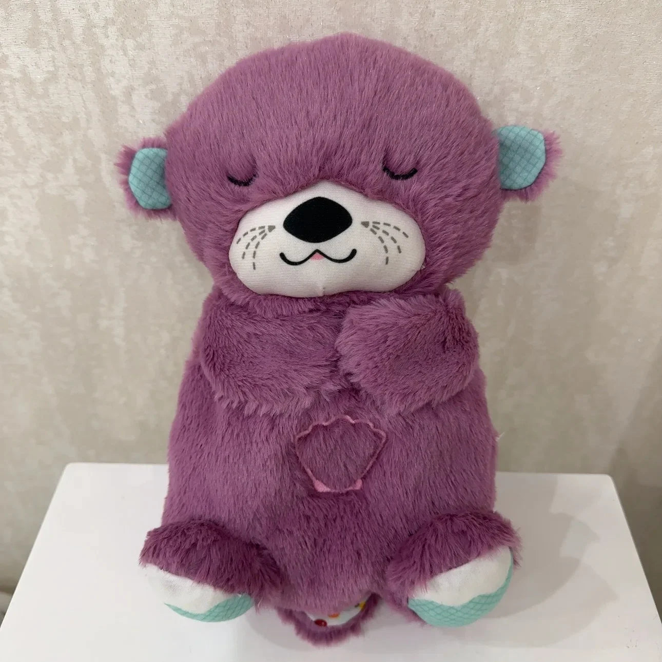 Soothing Baby Plush Bear Doll – Breathing, Musical Sleep Companion with Sound and Light for Newborns, Perfect Gift