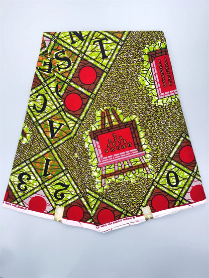 Guaranteed Original African Wax Fabric - 100% Cotton Real Ankara Print 6 Yards for Wedding Dresses & Sewing
