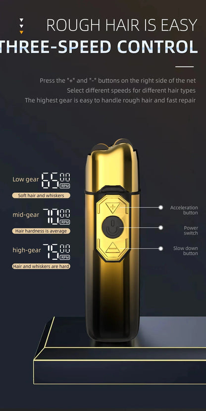 Kemei TX10 New Electric Shaver with LED Display Screen Rechargeable Hair Beard Razor Bald Head Shaving for Men