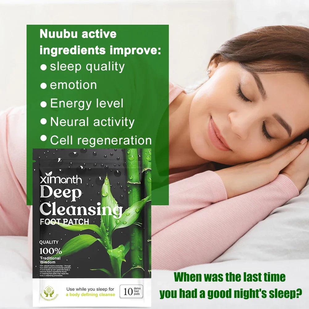 10PCS Herbal Detox Foot Patches – Deep Sleep & Stress Relief | Natural Foot Care Stickers for Body Detox & Relaxation