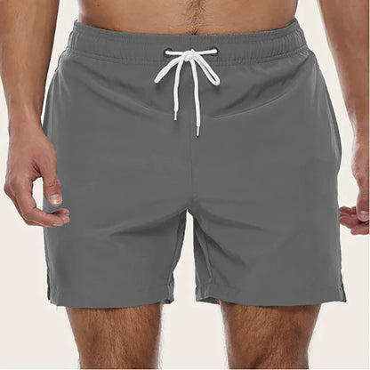 Men’s Quick Dry Swim Trunks – Summer Beach Board Shorts with Side Pockets Mesh Lined Swimwear Bathing Suit