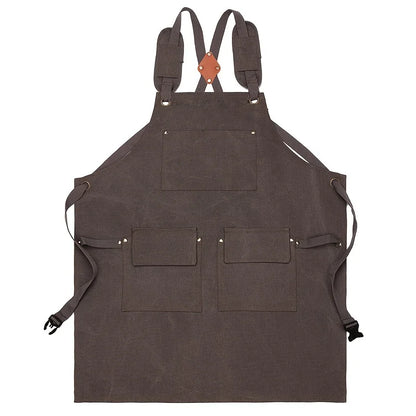 Thick Cotton Canvas Waterproof Apron - Durable Kitchen, Catering, Gardening & Commercial Waist Apron
