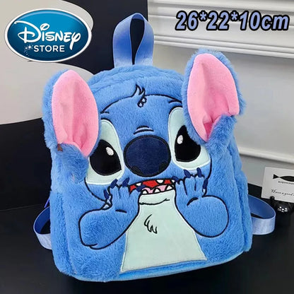 Disney Stitch Plush Backpack – Large-Capacity Cartoon School Bag for Kids & Kindergarten Gift
