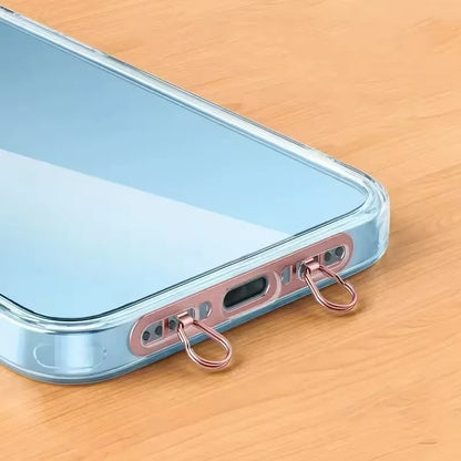 Ultra-Thin Metal Phone Lanyard Patch - Stainless Steel Hanging Cord Connector for Cellphone Safety