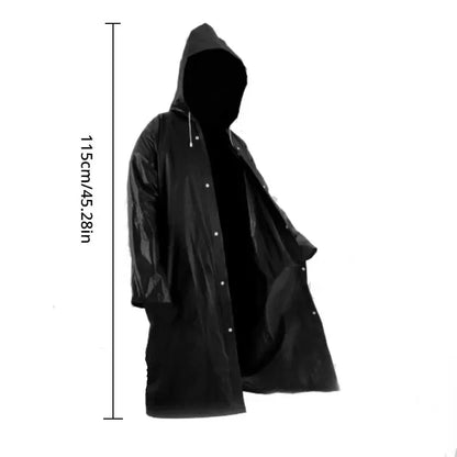 Waterproof EVA Hooded Raincoat for Adults – Thickened Outdoor Rainwear for Men & Women, Full Body Cover Poncho Jacket