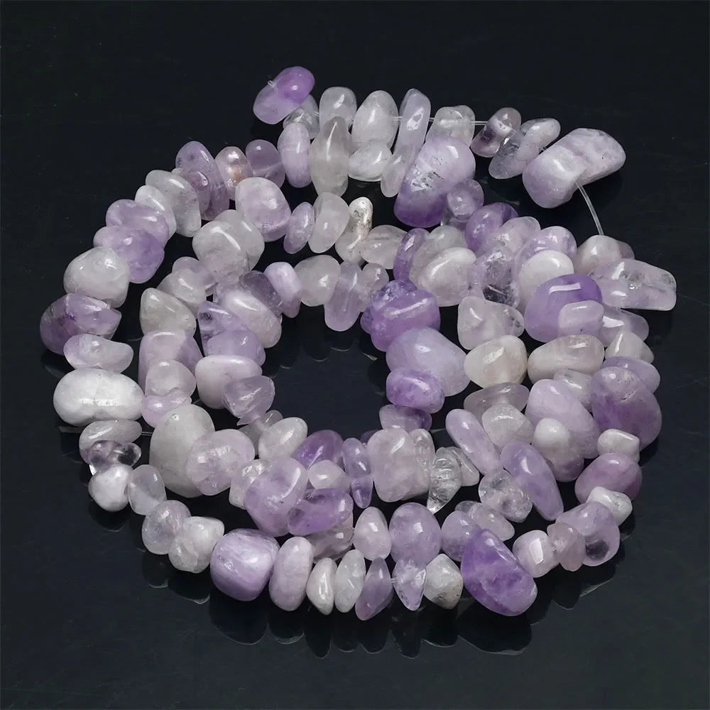 16 Inch Natural Stone Chip Beads - 5-8mm Irregular Crystal Agate Gravel Beads for DIY Bracelets & Jewelry Making