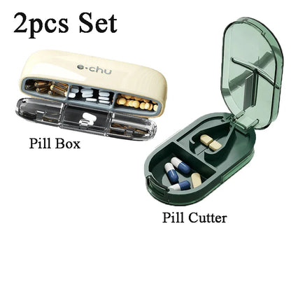 Portable Pill Organizer – 3 Times a Day Travel Pill Box with Compartments for Vitamins & Medicines, Small Pocket Medicine Case