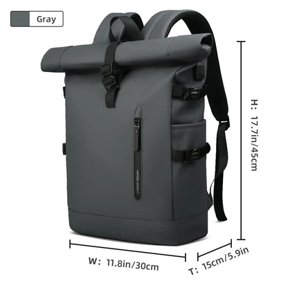 HK Expandable Travel Backpack - Large Waterproof 15.6 Inch Laptop Hiking Rucksack with USB Charging Port