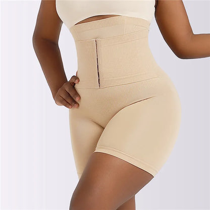 Women’s High Waist Firm Tummy Control Shapewear – Hook Body Shaper Shorts with Butt Lifter Slimming Fajas