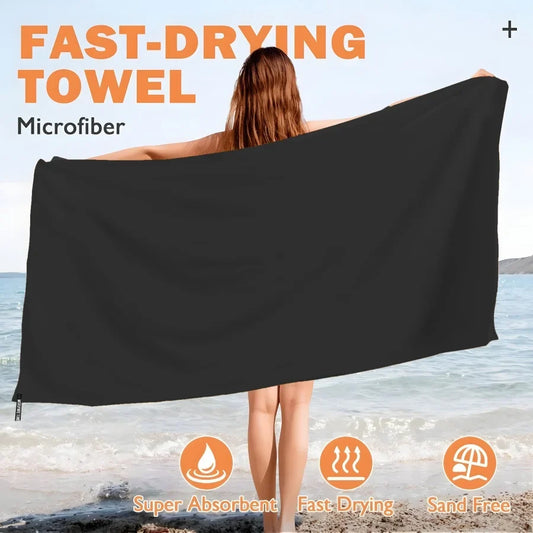 Quick Dry Sports Towel - Extra Large Microfiber Swimming, Pool, Beach & Travel Towel for Outdoor Activities