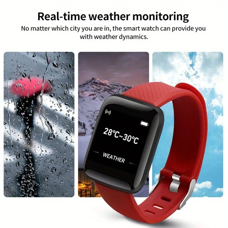 Smartwatch for Men & Women – Fitness Monitor, Message Alerts, Compatible with Xiaomi & Huawei, Perfect Birthday Gift