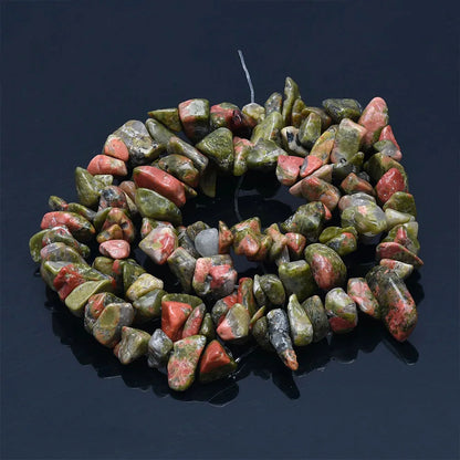 16 Inch Natural Stone Chip Beads - 5-8mm Irregular Crystal Agate Gravel Beads for DIY Bracelets & Jewelry Making