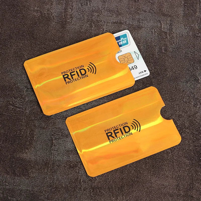 10PCS RFID Card Protector Sleeves - Anti Scan NFC Blocking Aluminum Foil Credit Card Holder