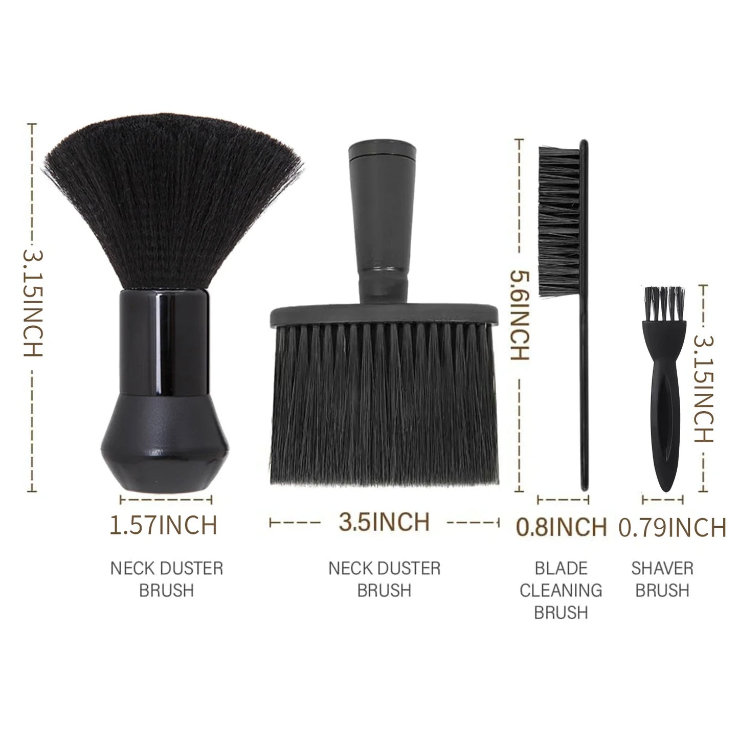 11pcs/15pcs Barber Salon Cloak Set – Adjustable Stylist Cape with Neck Buckle, Dust Removal Brush & Comb
