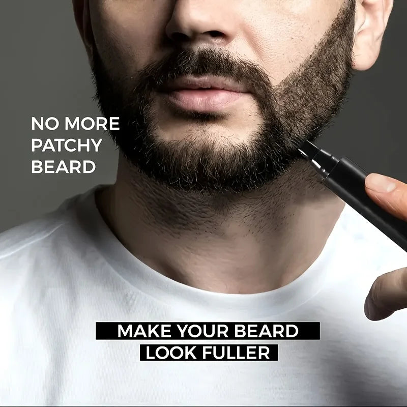 Beard Filling Pen Kit - Waterproof Beard Enhancer Pencil with Shaping Brush