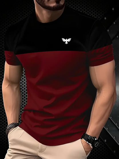 Men’s 3D Printed Sports T-Shirt - Breathable Round Neck Polyester Casual Summer Tee Top
