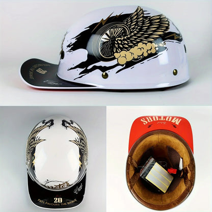 Retro Half Motorcycle Helmet – Universal Four Seasons Riding Helmet for Harley & Electric Vehicles