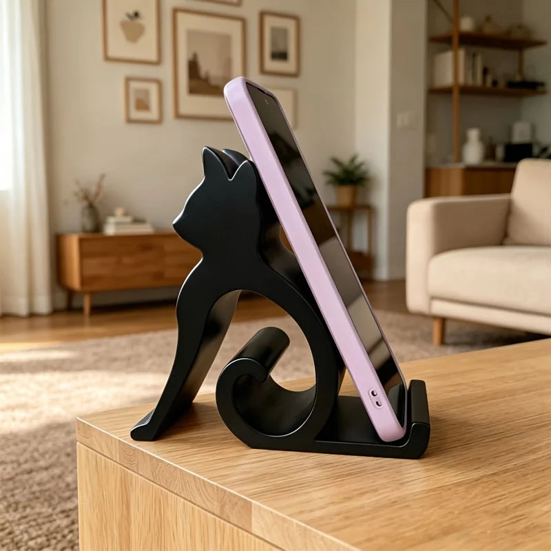 Cute Cat Phone & Tablet Holder - Universal Desktop, Bed & Car Stand