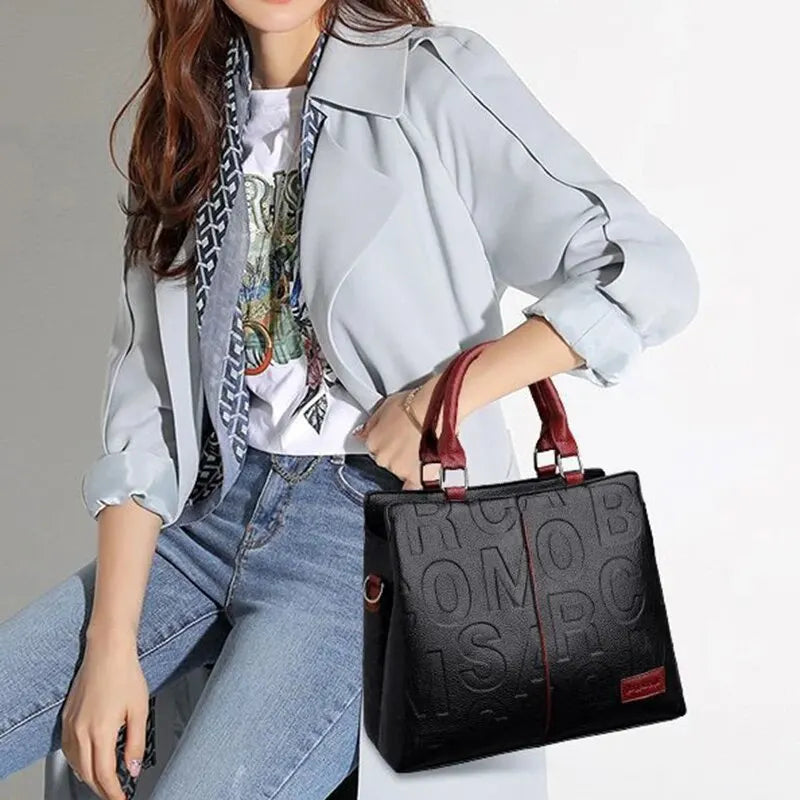 PU Leather Women’s Shoulder Crossbody Bag – Luxury Casual Large Capacity Travel Handbag