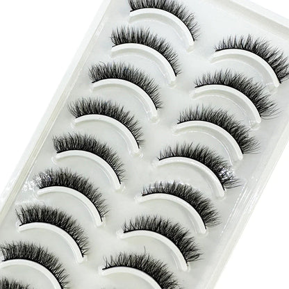 38 Styles 10 Pairs 3D Mink False Eyelashes – Natural Short & Long Fake Lashes Makeup Extension Kit