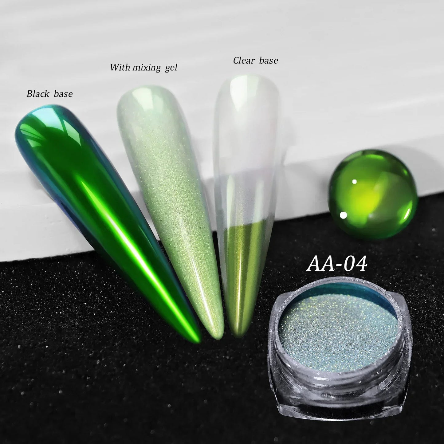 Chameleon Magic Mirror Nail Powder - Holographic Diamond Glitter Pigment for UV Gel Manicure & DIY Nail Art
