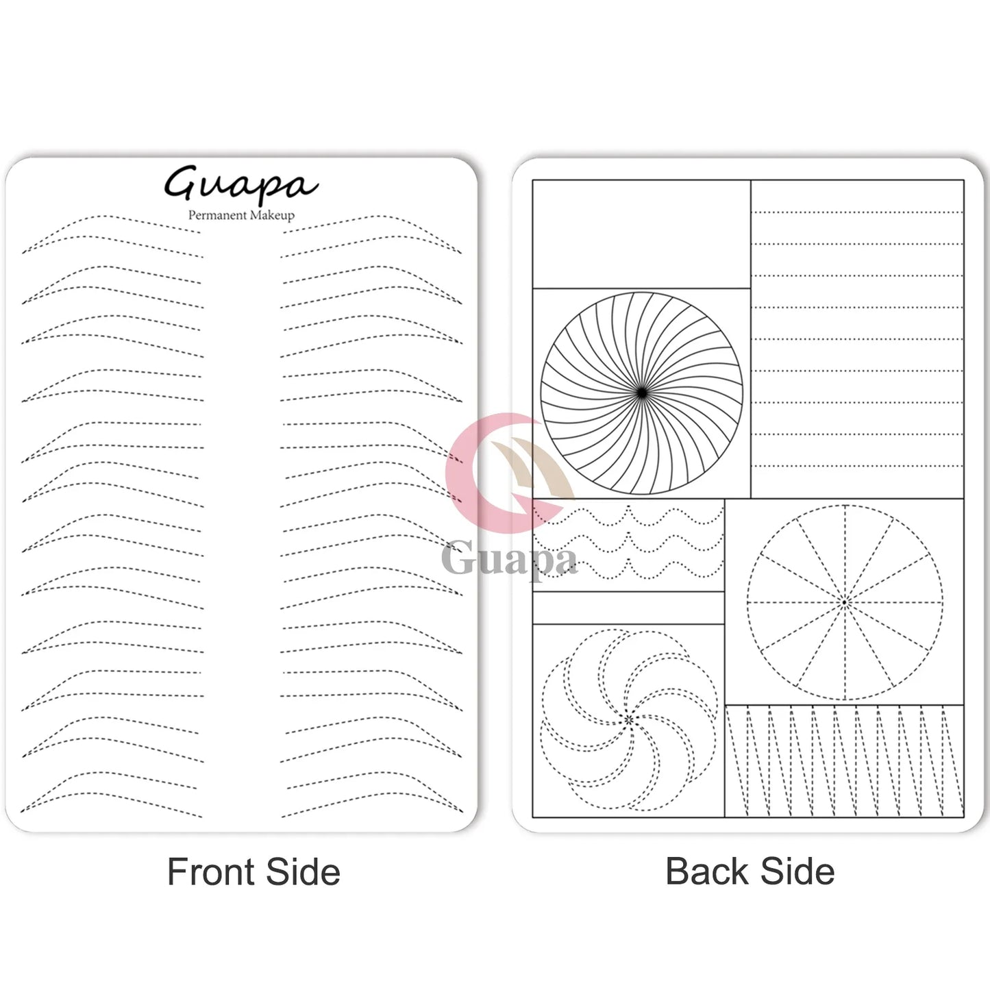 Silicone Practice Skin for Permanent Makeup — Double-Sided Latex Sheet with Brows Design for Hair Stroke Training