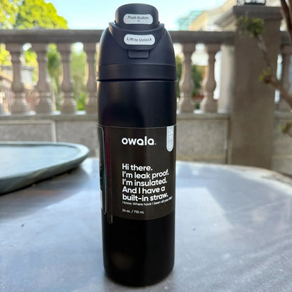 32oz Insulated Stainless Steel Water Bottle with Straw – BPA-Free Sports Bottle, Perfect for Travel