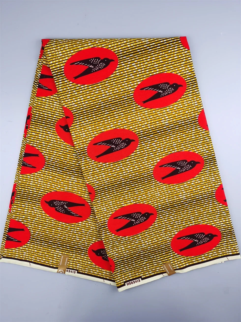 Guaranteed Original African Wax Fabric - 100% Cotton Real Ankara Print 6 Yards for Wedding Dresses & Sewing