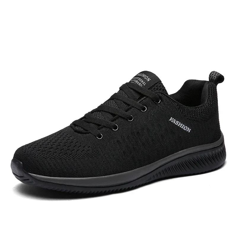 MAEDEF Athletic Shoes for Men – Black Knit Sneakers, Breathable Casual Running, Walking & Gym Shoes for Men & Women