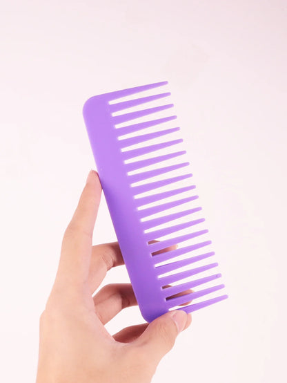 Thick Plastic Heat-Resistant Salon Comb – Anti-Static Long & Wide Tooth Comb for Real Hair Wigs