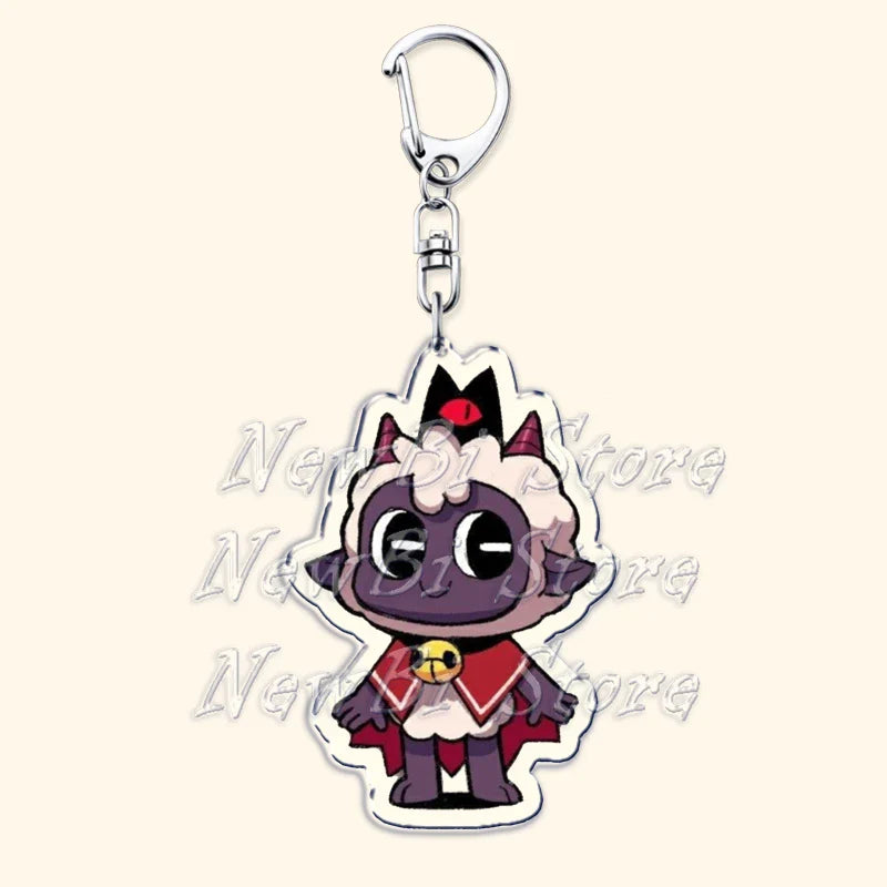 Funny Dark Video Game Sheep Keychain – Cute Lamb & Goat Bag Accessory Gamer Gift