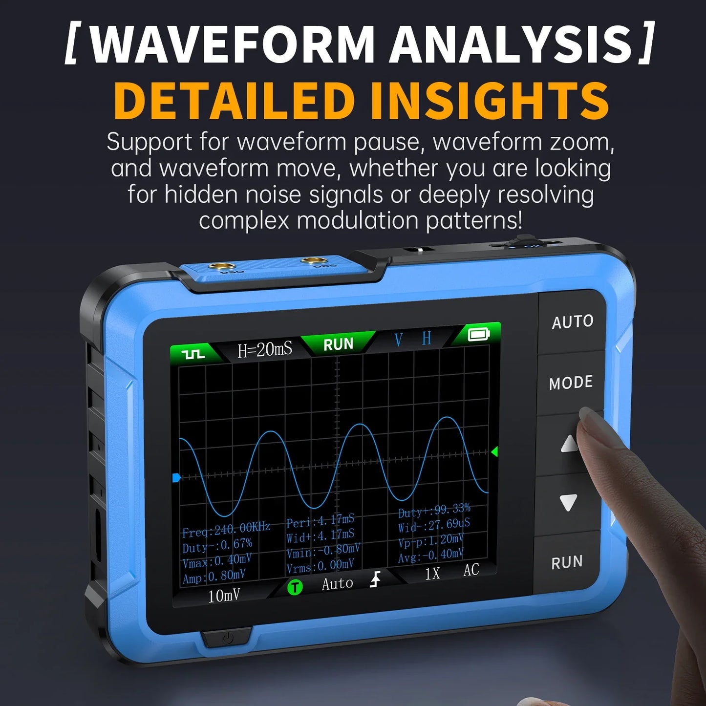 FNIRSI DSO510 DSO152 DSO153 Mini Handheld Oscilloscope - 2-in-1 Digital Scope 48MS/s 10MHz for Electronic Repair