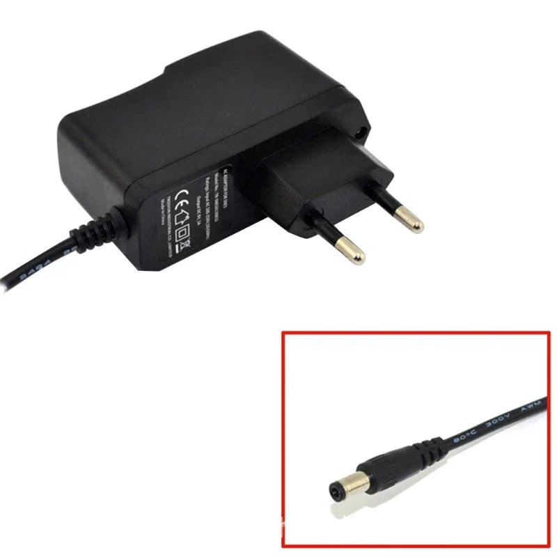 NES/SNES Universal Game Console Power Adapter — Anti-Lightning, Anti-Surge EU Plug Battery Supply Cord