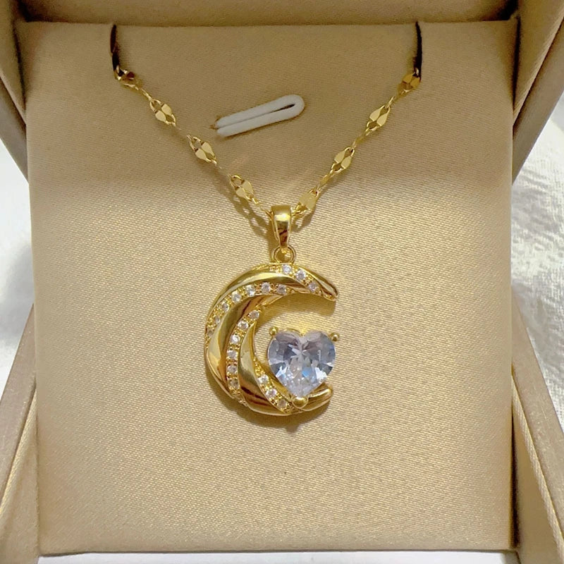 Heart Pendant Necklace - Elegant Hollow Design Jewelry Gift for Mother’s Day, Best Friends & Special Occasions