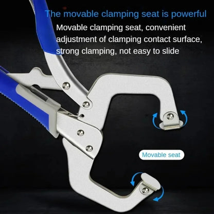 RUR Heavy-Duty C-Type Locking Pliers - Multi-Function Industrial Clamps for Woodworking & Repairs