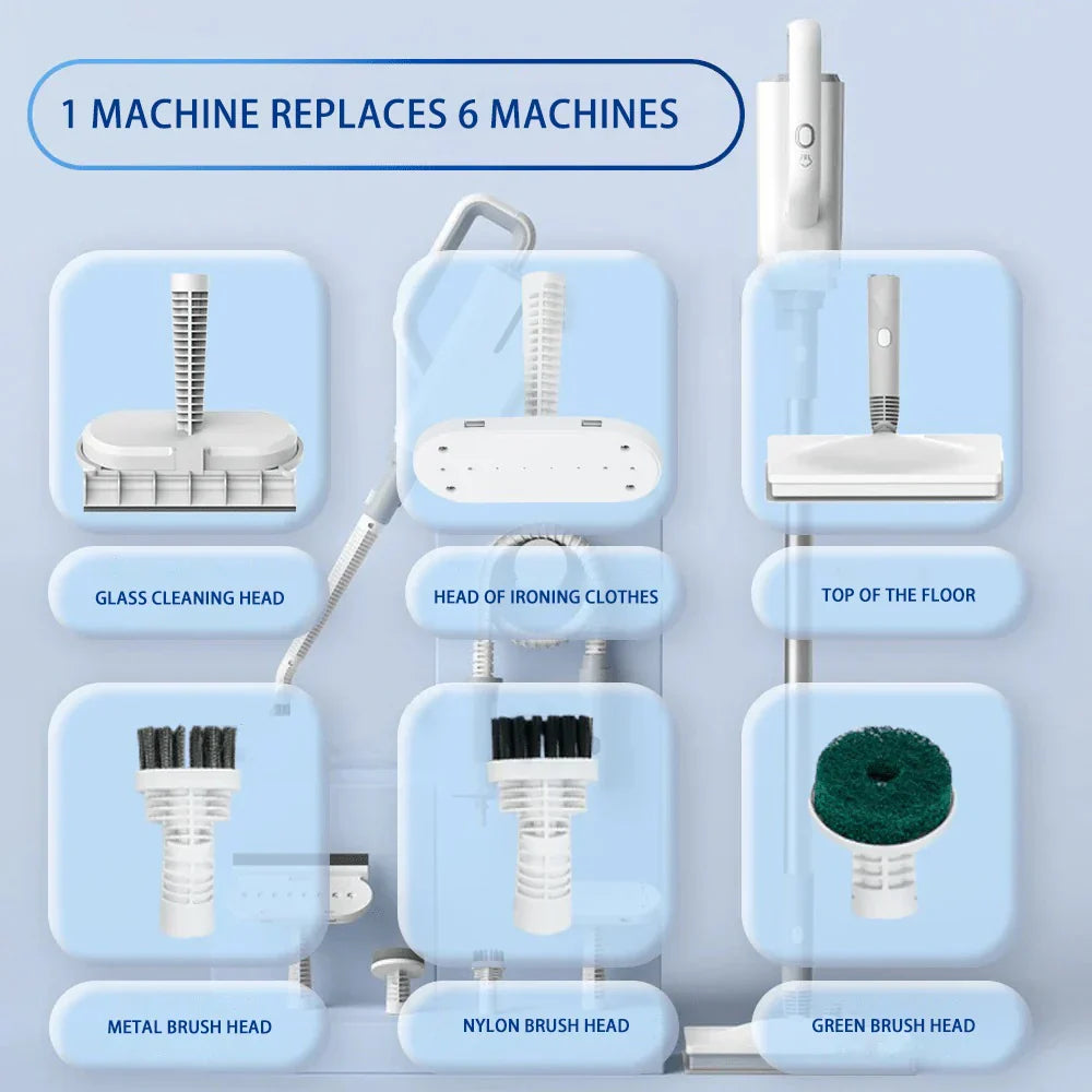 370ml Electric Steam Mop – 1500W Multifunctional Sterilization & Mite Removal Household Cleaner, 220V EU Plug
