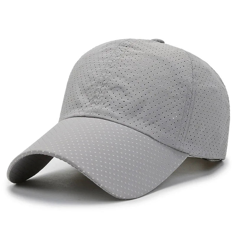 Quick Dry Mesh Sports Cap - Breathable Sun Hat for Running, Golf, Tennis, Jogging & Outdoor Activities