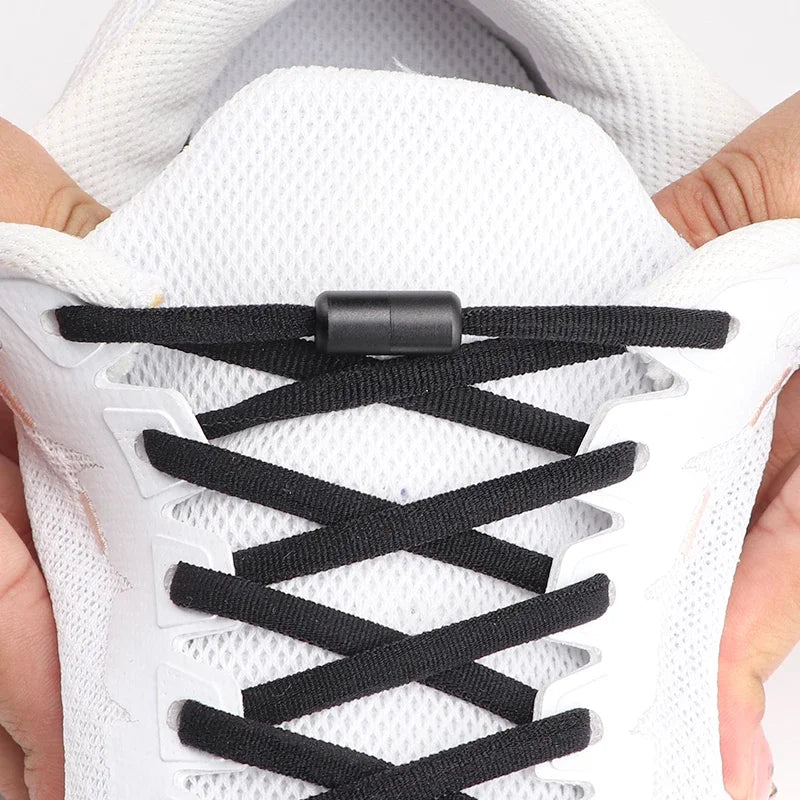 New Colorful Elastic No-Tie Shoelaces – Round Sneakers Laces for Kids & Adults
